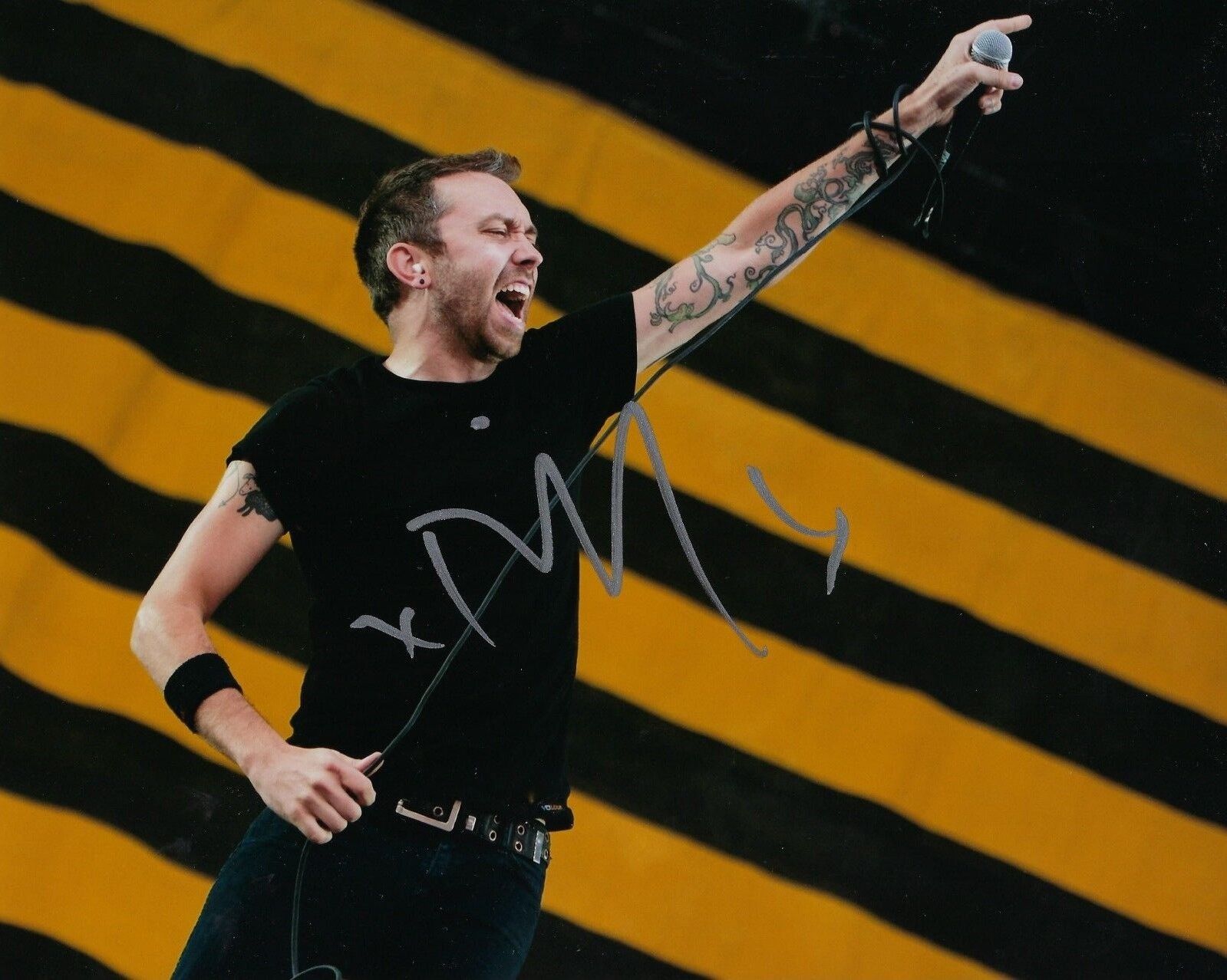 GFA Rise Against Rock Star * TIM McILRATH * Signed 8x10 Photo Poster painting PROOF T2 COA