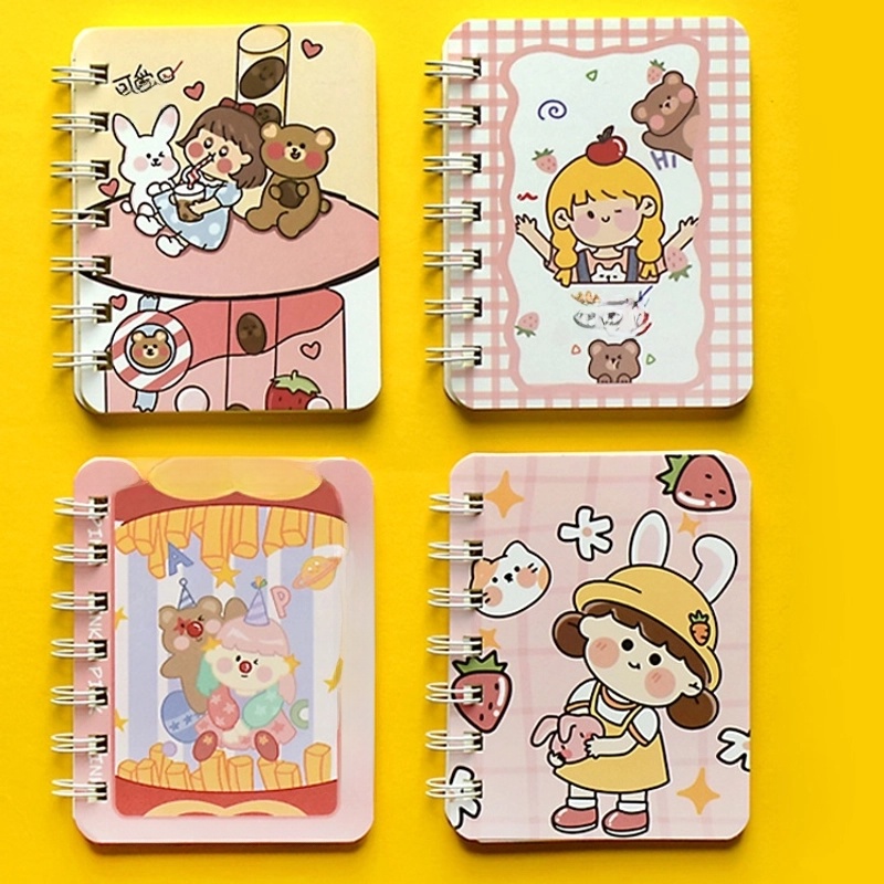 A7 Flip Coil Notebook Student Small Pocket Mini Portable Office Notepad Random 1 Piece