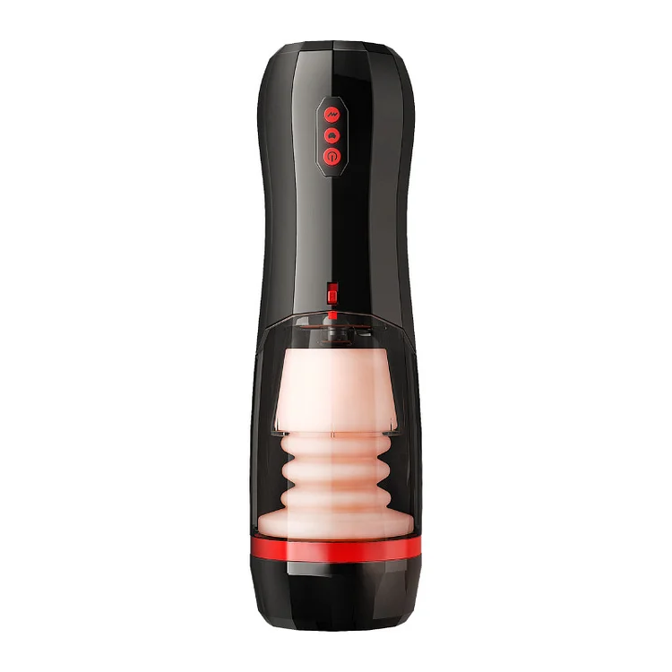Telescopic Vibrating Massage Cup Male Penis Exerciser