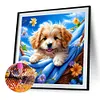 Chien - perceuse ronde peinture diamant - 40*40cm