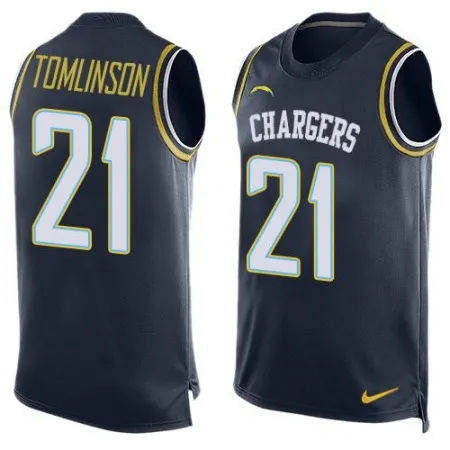 Chargers #21 LaDainian Tomlinson Navy Blue Team Color Men's Stitched NFL Limited Tank Top Jersey