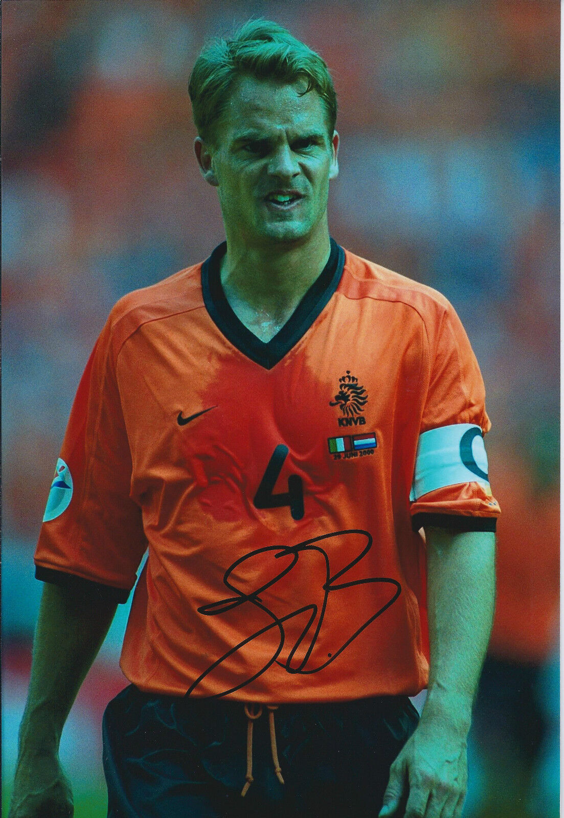 Frank DE BOER Signed Autograph 12x8 Photo Poster painting AFTAL COA Holland Captain Authentic