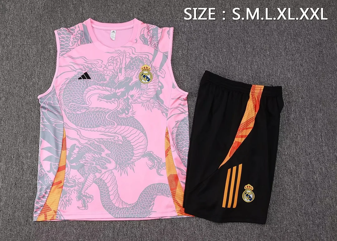 24/25 Real Madrid Training Vest Kit Football Thai Quality