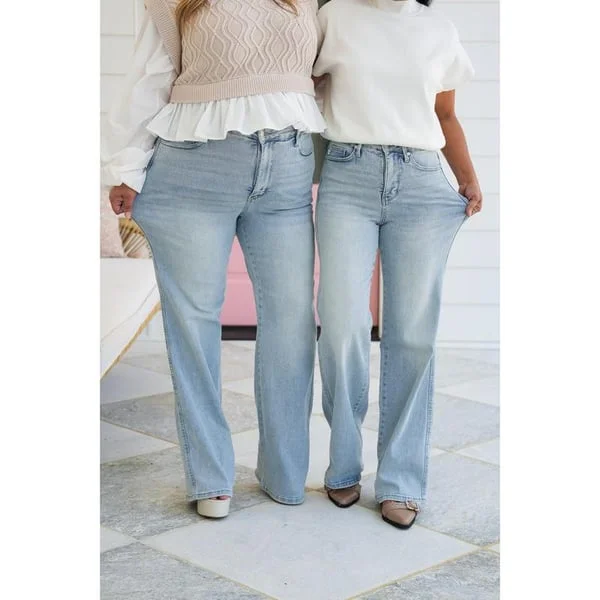 🏆LAST DAY SALE💥 Vintage Wash Plus-Size Jeans &mdash; Stretchy, Tummy Control & Straight Leg Fit