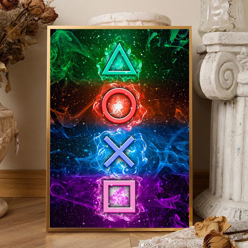 Glowing Words Decorative Paintings Abstract Art Colorful Living Room Murals Home Wall Posters and Prints Bedroom Printing Canvas