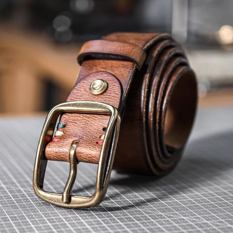 Vintage Handmade Men's Distressed Belt