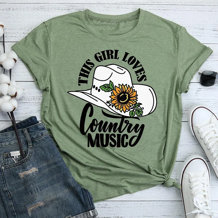 PSL - This girl likes country music  T-Shirt Tee 05941