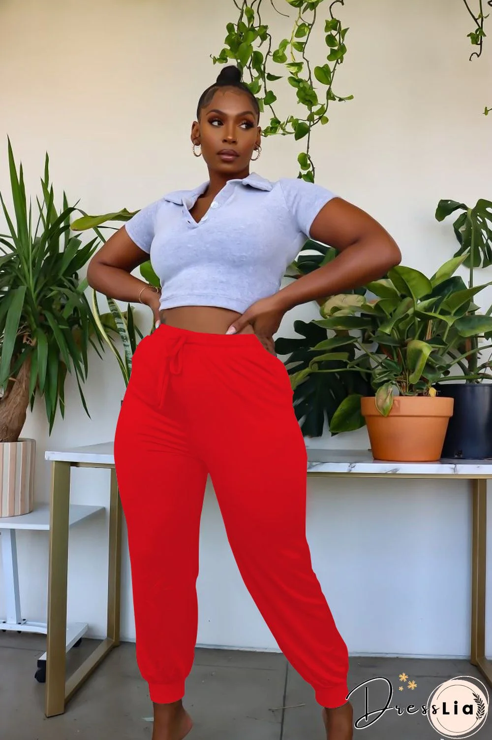 Plus Size High Waist Casual Joggers Sweatpants