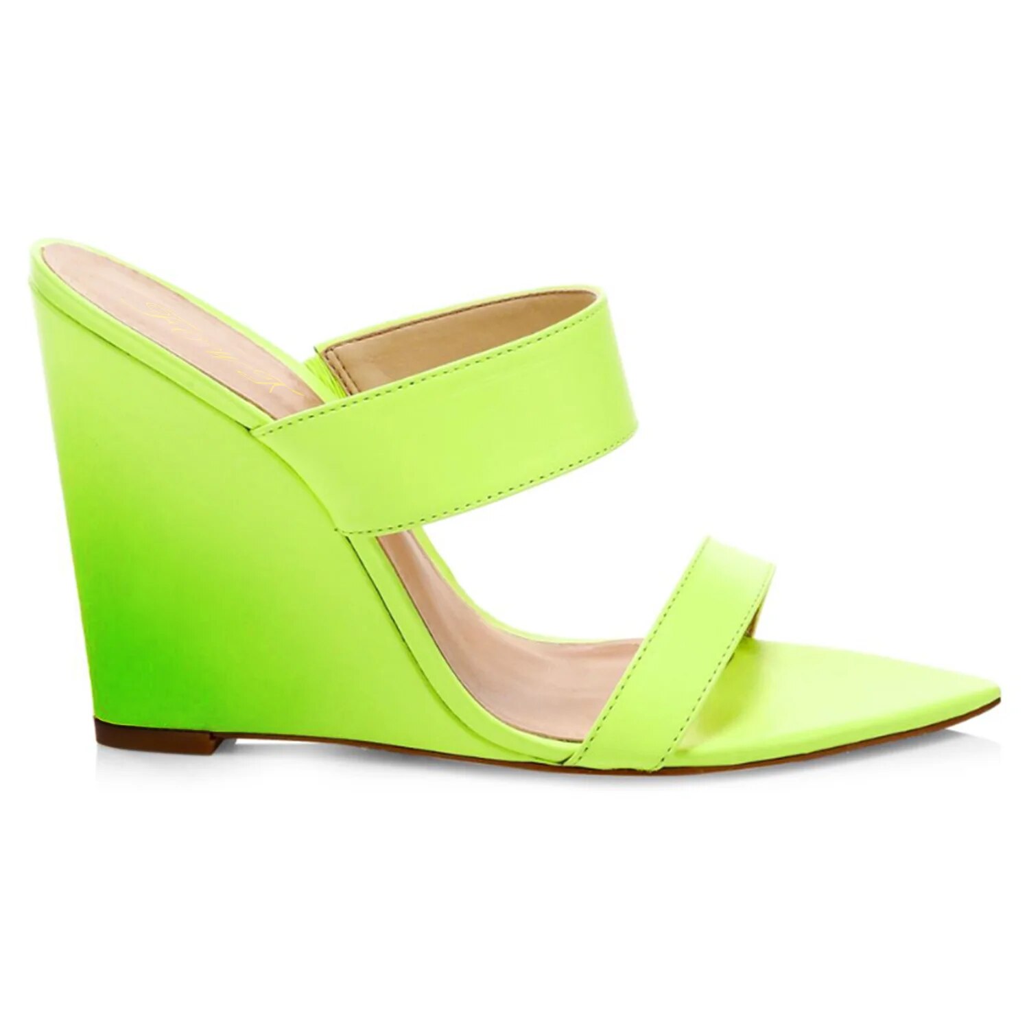 TAAFO Pointed Toe High Wedges Heels Slippers Women Concise Slides Sandals For Dress Beach Ladies Shoes 