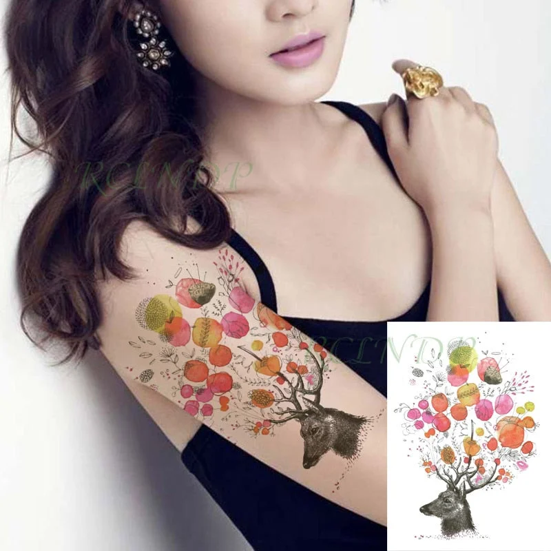 Waterproof Temporary Tattoo Sticker Butterfly Flower wing fake tatto flash tatoo tatouage temporaire waist chest for women girl