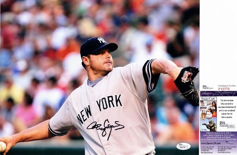 Rogers Clemens Signed New York Yankees 11x14 inch Photo Poster painting - JSA Certificate COA