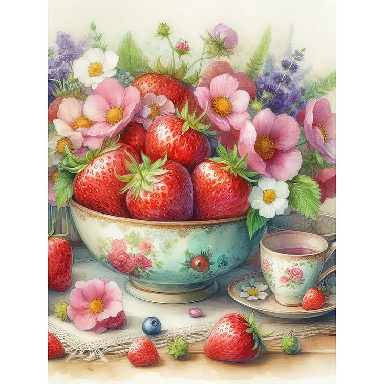 Fruit·Strawberry 30*40CM (Canvas) Full Round Drill Diamond Painting gbfke