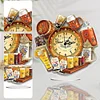 (US Local)5D DIY Special Shape Diamond Painting Desk Ornament Handmade Clock Kit(Beer Time)