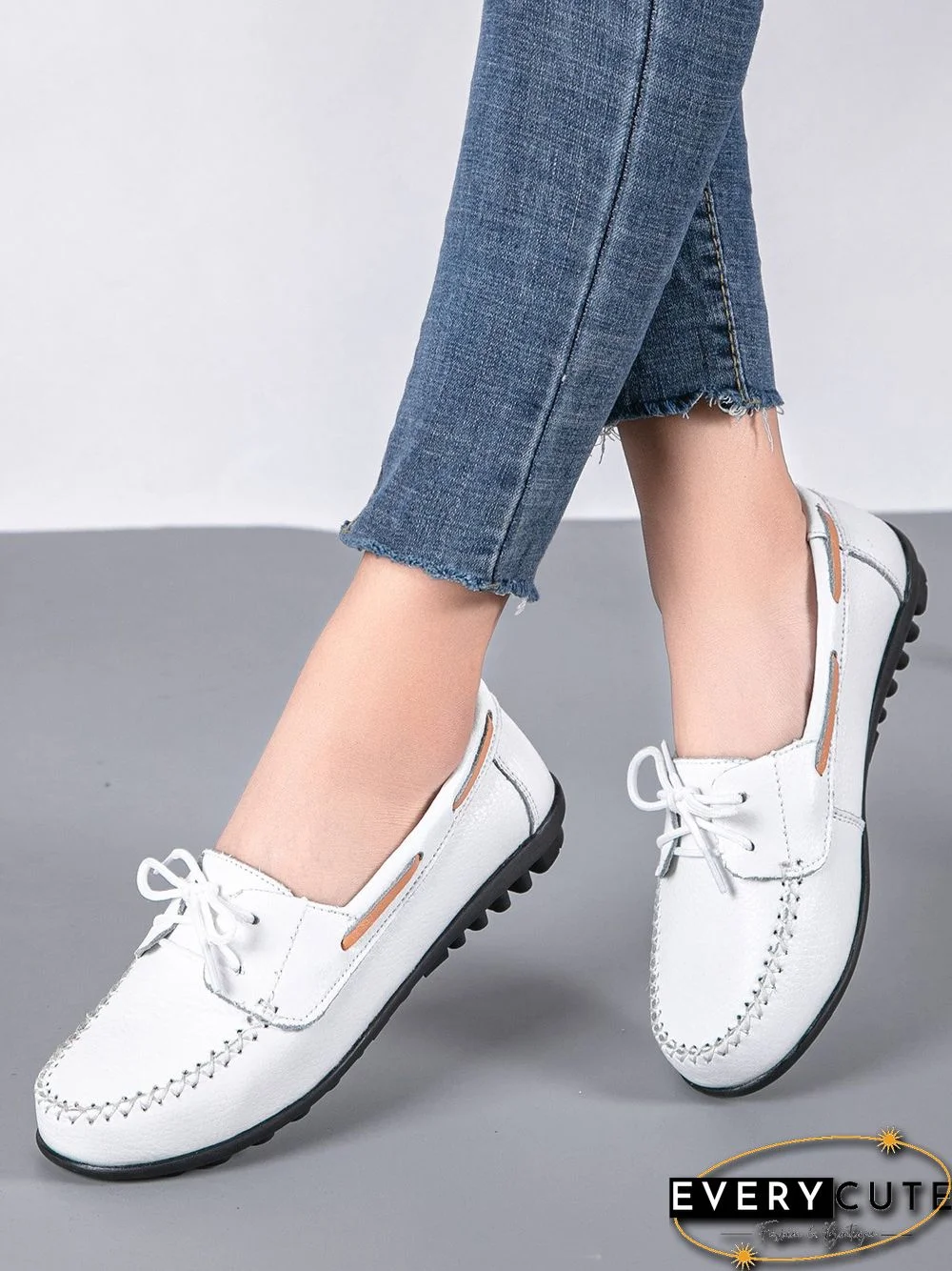 Retro Casual Simple Lace-up Flat Shoes