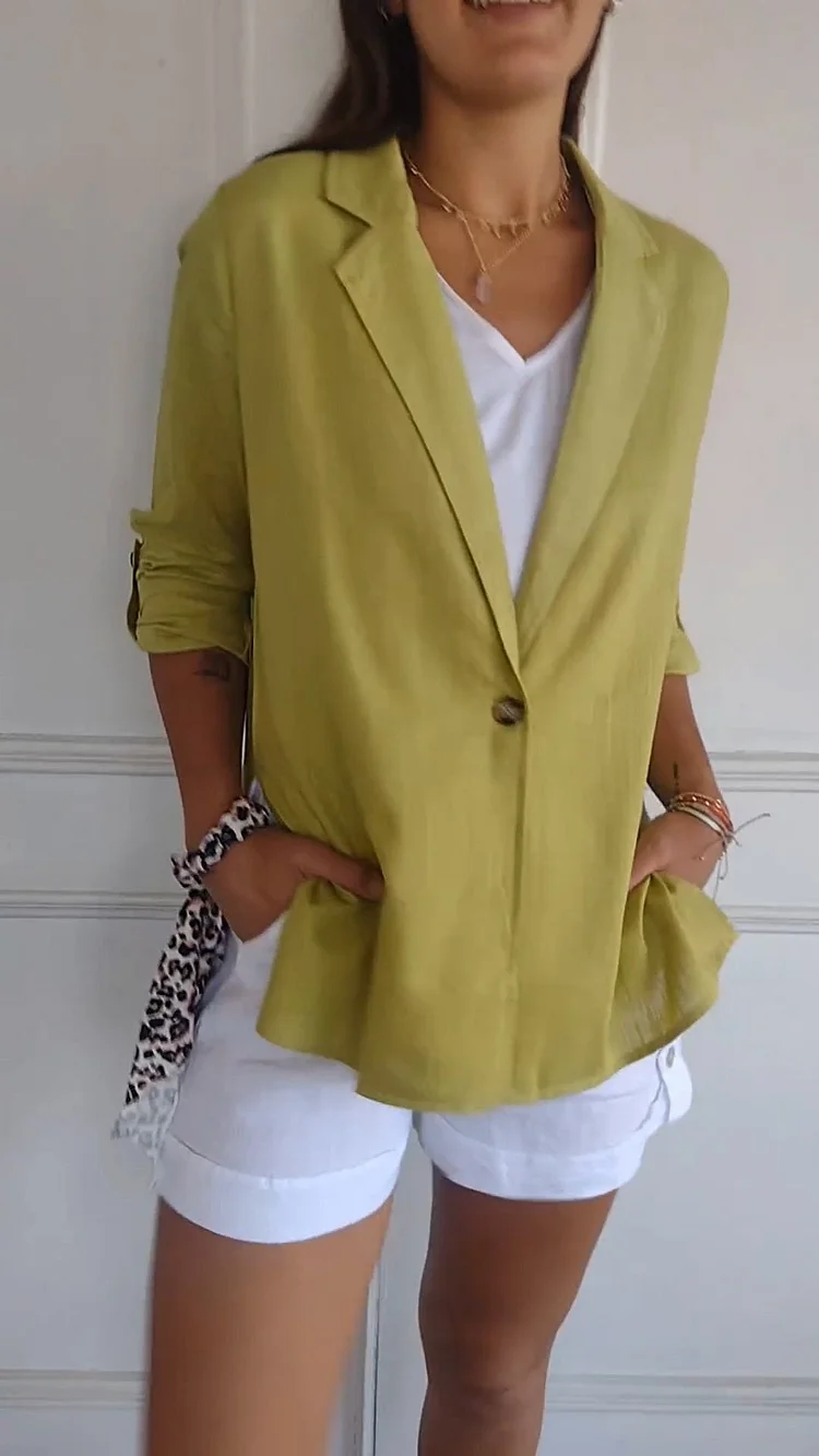 Cotton and Linen Blazer