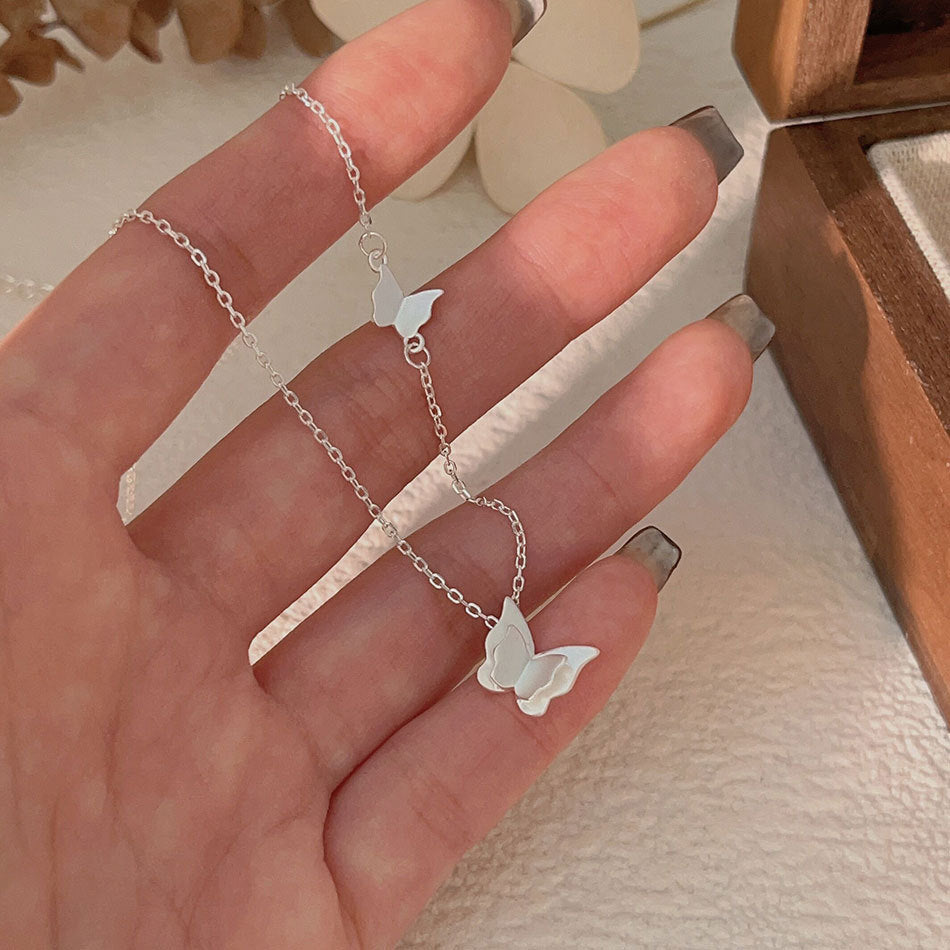 925 Sterling Silver Japanese / Korean Butterfly Silver Necklaces