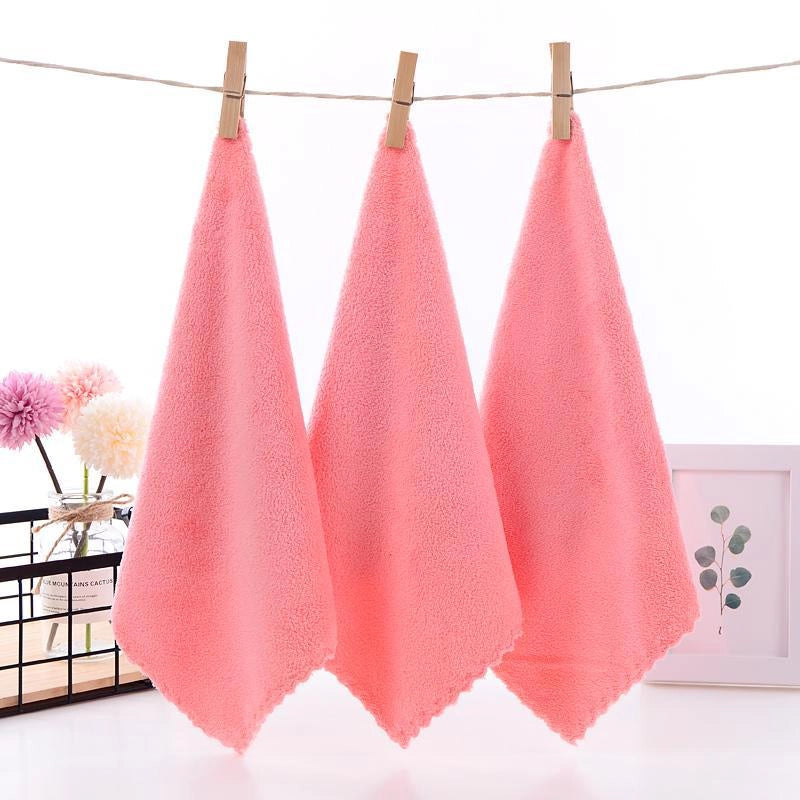 Factory Coral Fleece Children Wash Face Small Square Towel Kindergarten Towel Bear Gift Square Towel