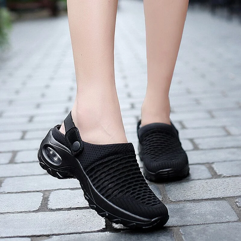 2021 New Women Shoes Casual Increase Cushion Sandals Non-slip Platform Sandal For Women Breathable Mesh Outdoor Walking Slippers