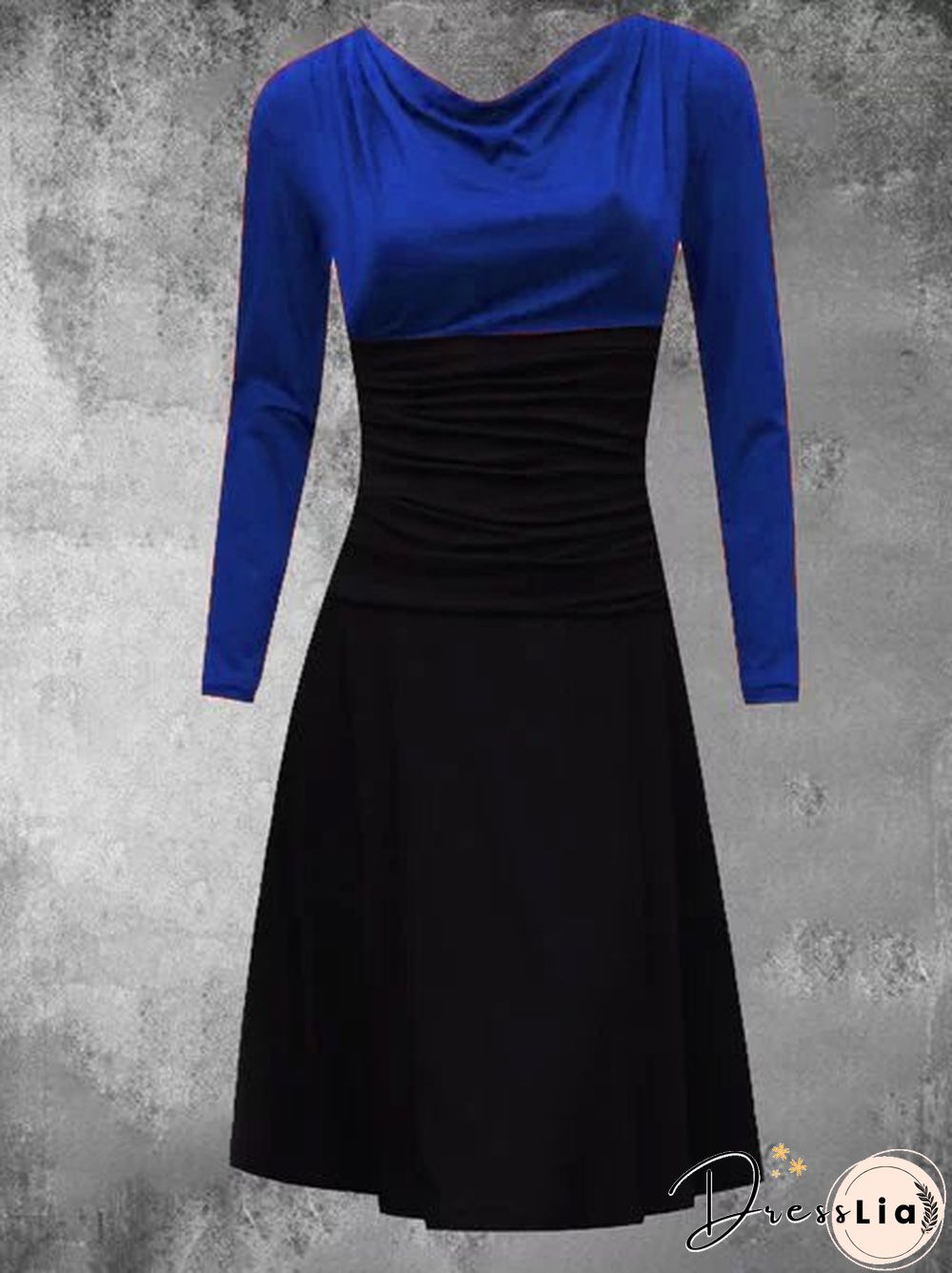 Casual Long Sleeve Cotton-blend Knitting Dress