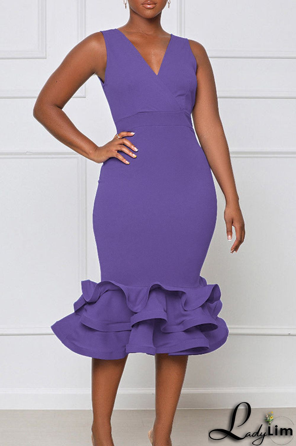 Green Fashion Sexy Solid Split Joint V Neck Evening Dress