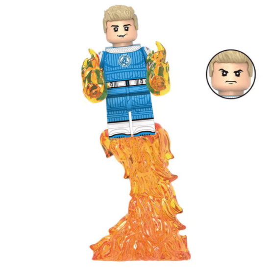Human Torch (Fantastic Four First Steps) Custom Marvel Superhero Minifigure Minifigure Bricks monstertoys