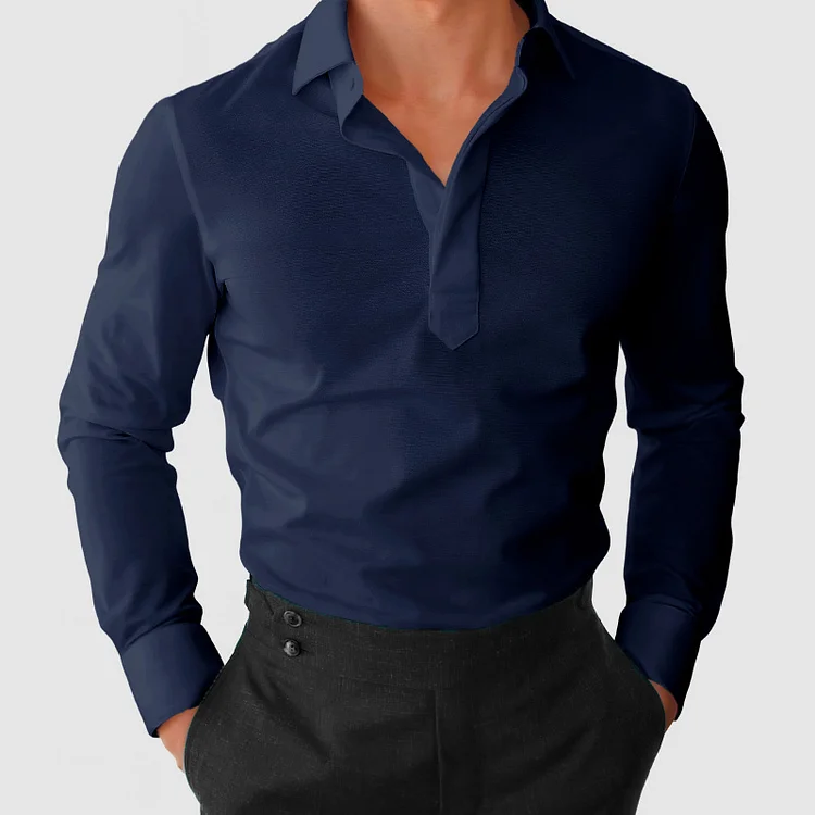 Gentleman's Lapel Cotton Shirt