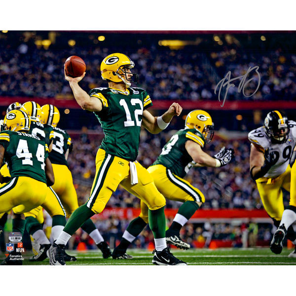 Aaron Rodgers Signed SB XLV 16x Framed Fanatics Packers Autograph Green Bay