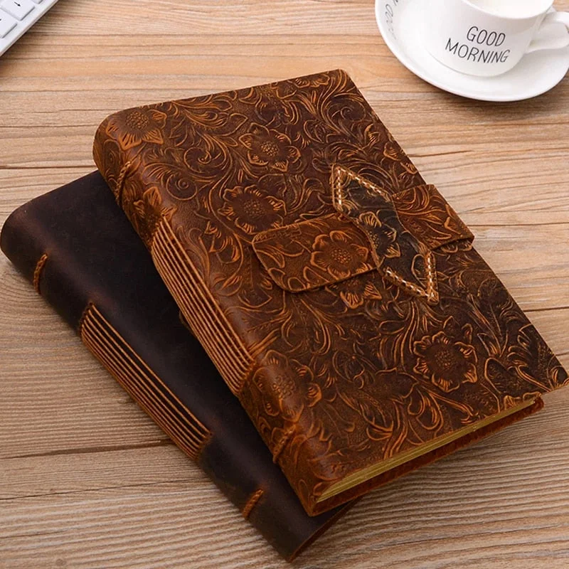 Leather Hand Made Notebook-Himinee.com