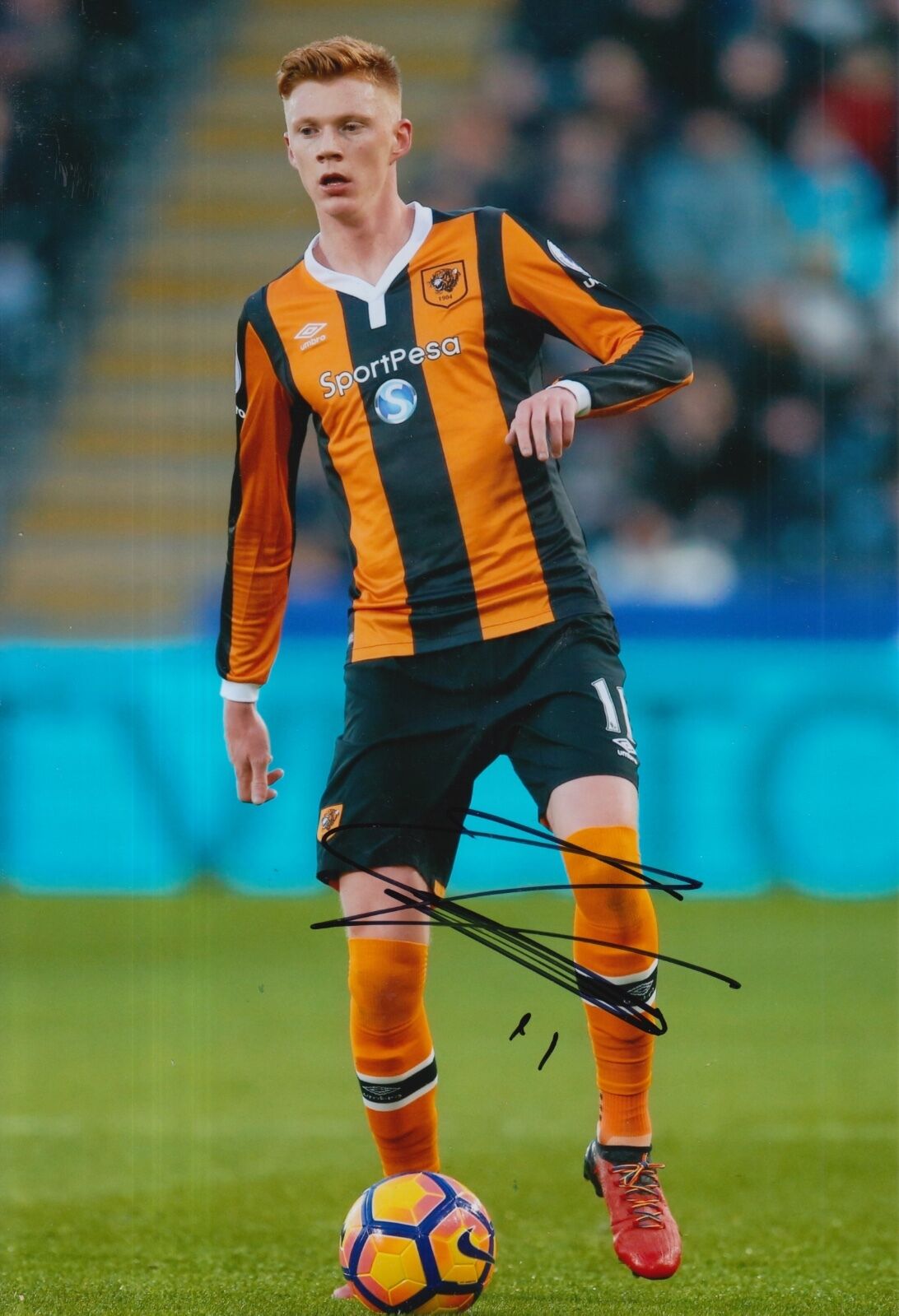 HULL CITY HAND SIGNED SAM CLUCAS 12X8 Photo Poster painting 16/17 2.