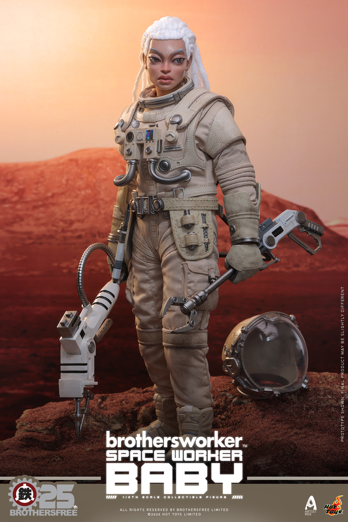 Hottoys - Space Worker Baby Brothersfree 25th Version 1/6 Action Figure AMC040 (Licensed)-