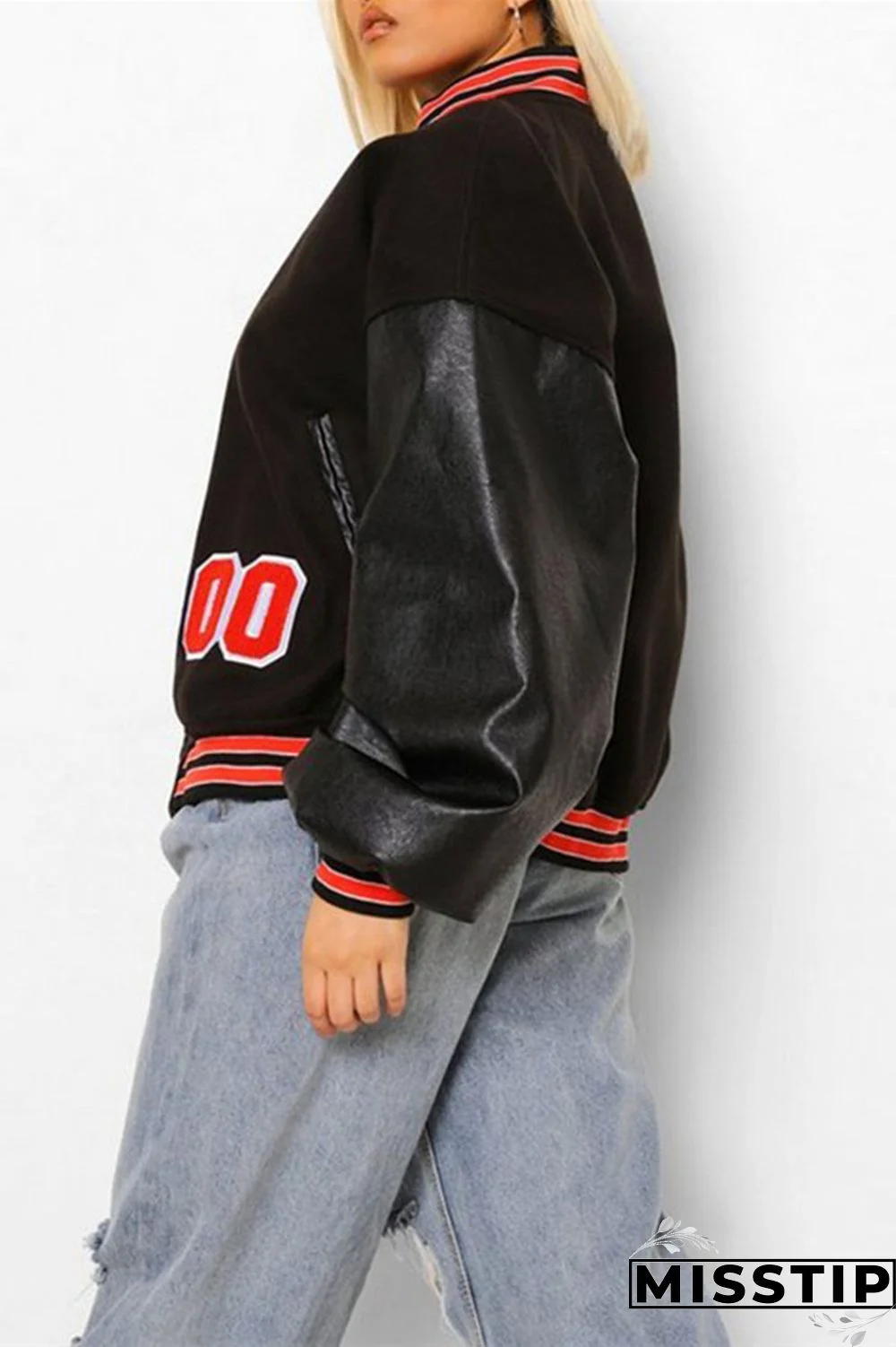 Apricot Fashion Casual Patchwork Embroidered O Neck Outerwear