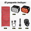 LED Bicycle Front Light USB Rechargeable Cycling Headlight Waterproof Rear Light