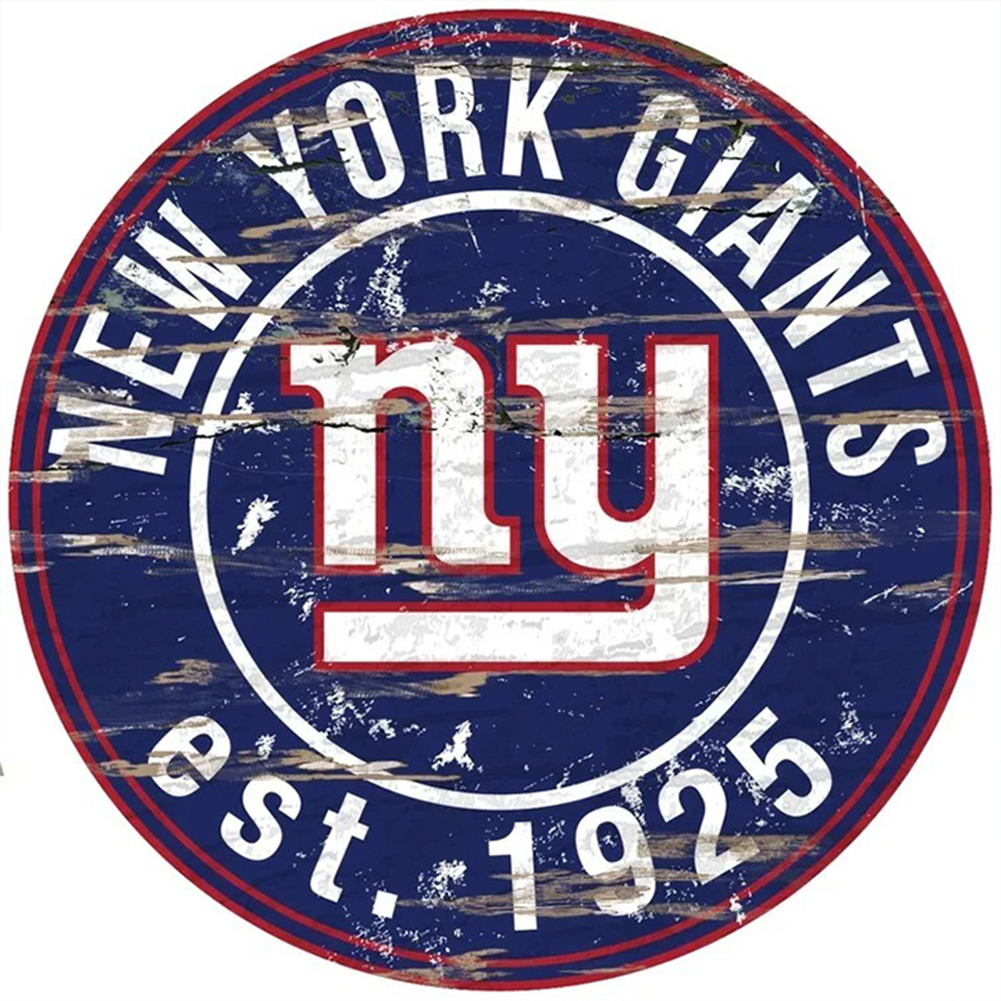 New York Giants Football Team 30*30CM(Canvas) Full Round Drill Diamond Painting gbfke