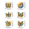 6Pcs Diamond Painting Hooks Sunflower Butterfly Diamond Art Craft Wall Hooks
