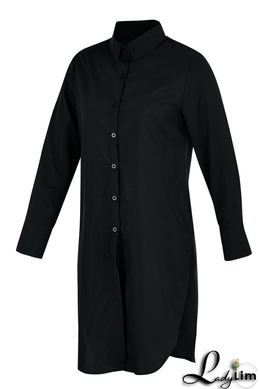 White Casual Solid Patchwork Buckle Asymmetrical Turndown Collar Tops