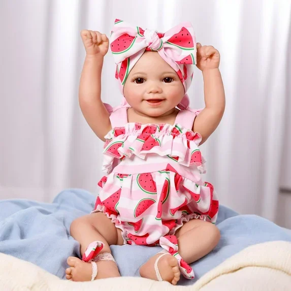Rsgdolls RSG Reborn Baby Dolls Sunny - 17Inch Cute Soft Full Vinyl Realistic Baby Doll Poseable Smiling Real Life Baby Dolls with Complete Accessories for 3+ Years Old Gifts：Realistic Reborn Baby Dolls By Rsgdolls®
