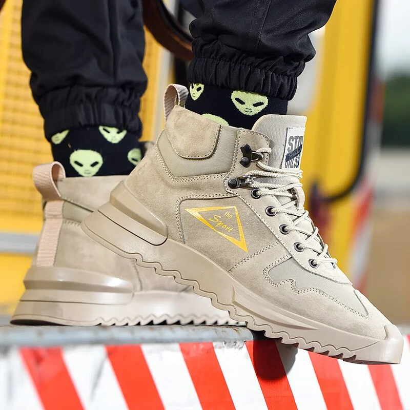 2021 Winter Autumn Genuine Leather Comfy Men Shoes Fashion Mens Ankle Boots Man New Fashion Design Sneakers Outdoor Casual Boots