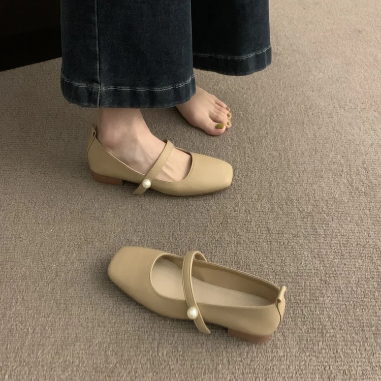 Churchf Churchf Head Mary Jane Shoes Women's Shoes 2024 Spring And Autumn New Thick With A Word With French Skirt Temperament Single Shoes