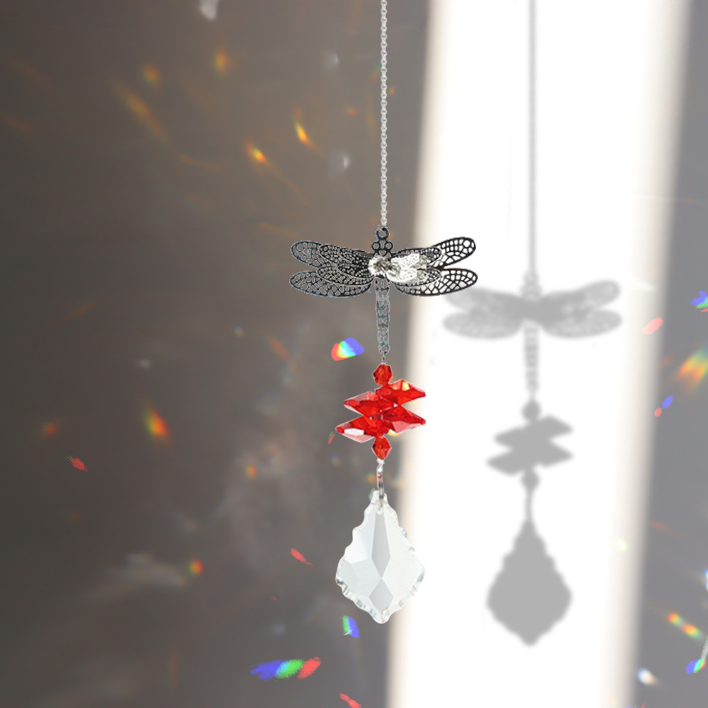 

Red Dragonfly - Art Crystal Suncatcher, 501 Original
