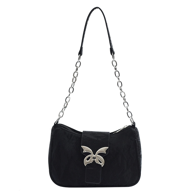 Women’s Medium Pu Leather Solid Color Streetwear Zipper Underarm Bag