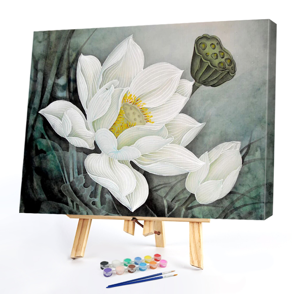

40*30CM Paint By Numbers-Lotus Flower, 501 Original