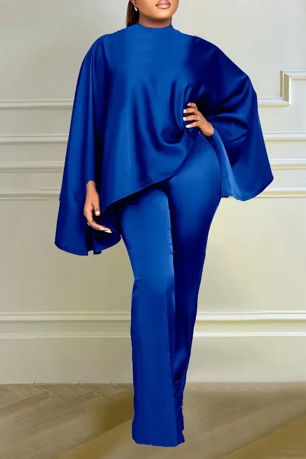 Repotas fall outfits two piece 2025 Spring Autumn Elegant Africa Long Cloak Sleeve O-neck Polyester 2 Piece Top Long Pant Matching Sets Dashiki Africa Clothing