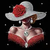 &Eacute;l&eacute;gante peinture diamant en forme de lady_special-30*30cm