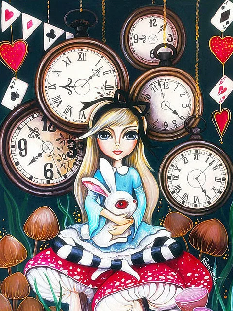 Alice In Wonderland 40*50CM(Canvas) Full Round Drill Diamond Painting gbfke