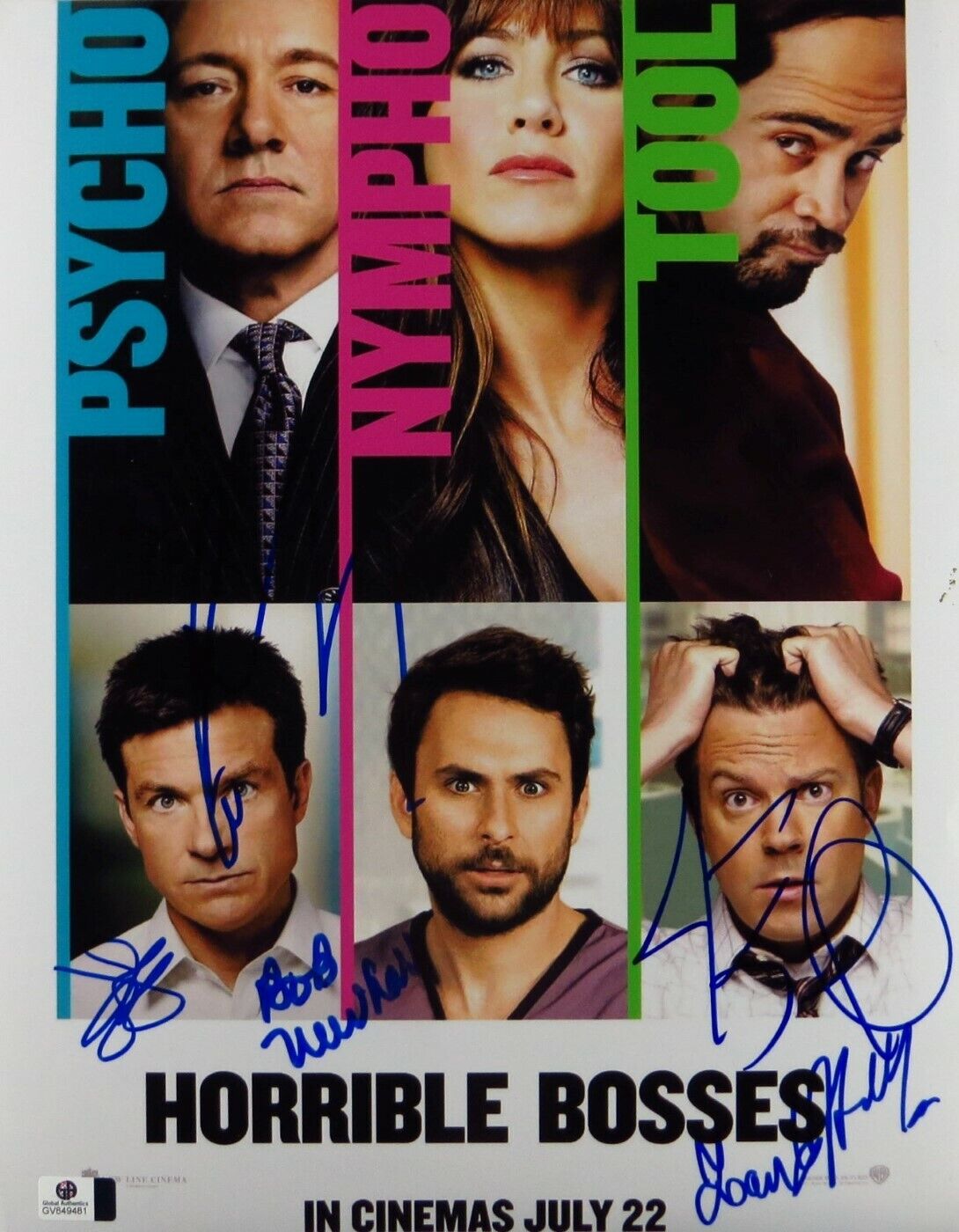 Horrible Bosses Cast Signed Autographed 11X14 Photo Poster painting Bateman Sudekis + GV849481