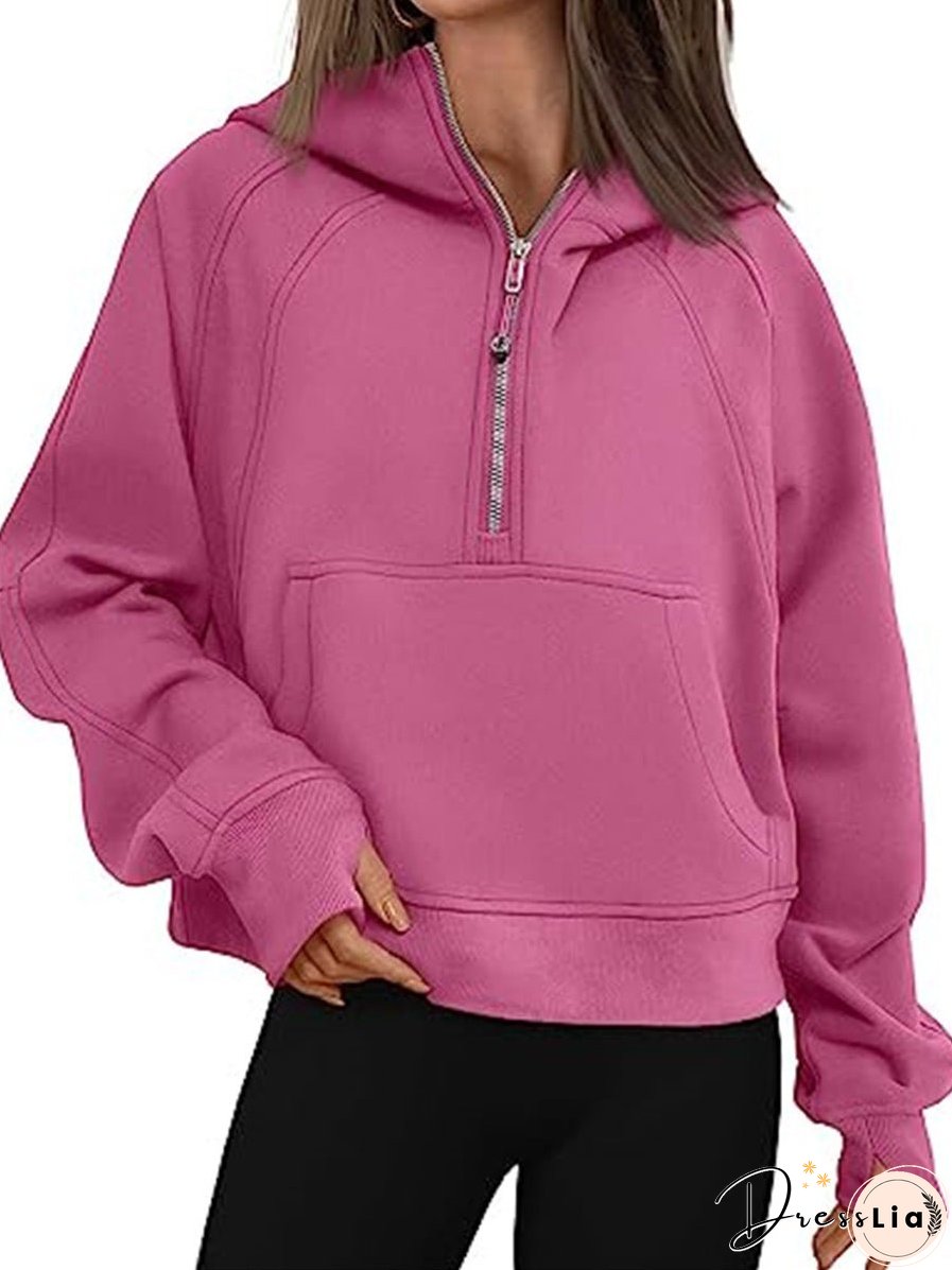 Trendy Oversized Fleece Pullover Long Sleeve Hoodie