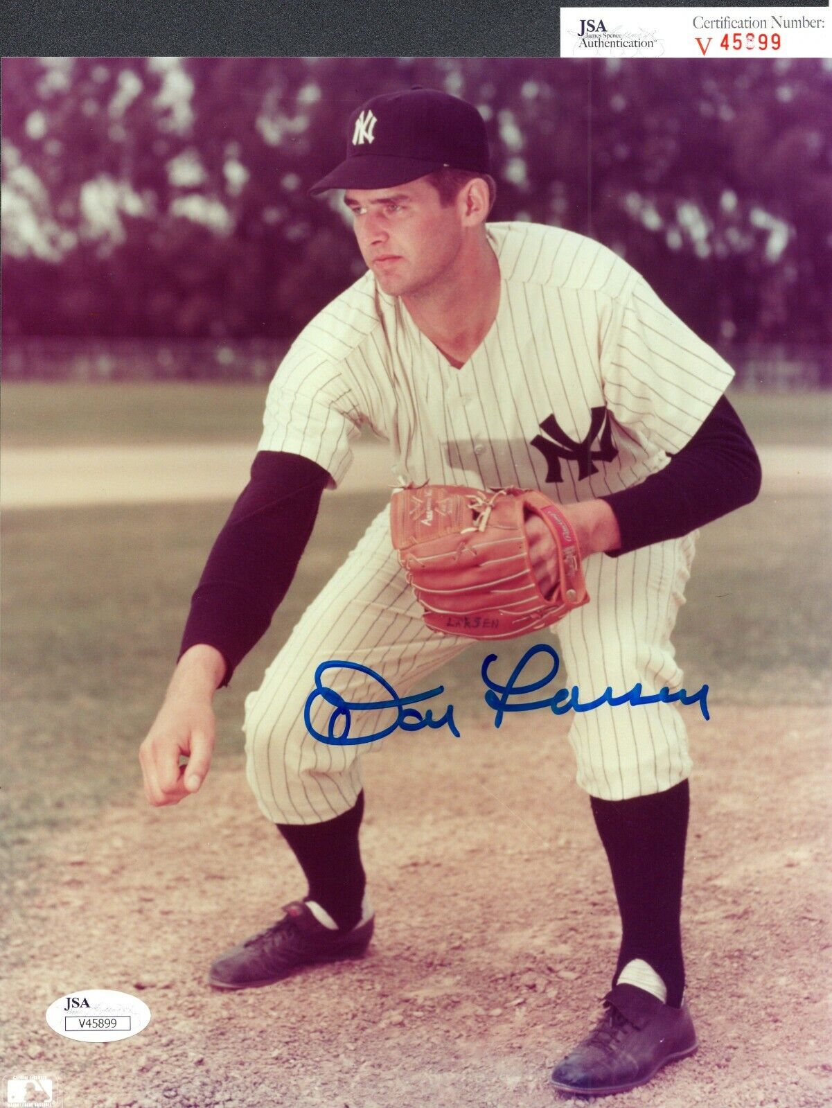 JSA Don Larsen Autographed Signed AUTO 8x10 Photo Poster painting New York Yankees TRB 300