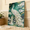 DIY Pearl Painting Peacock for Home Wall Decor with Frame(40x30cm)