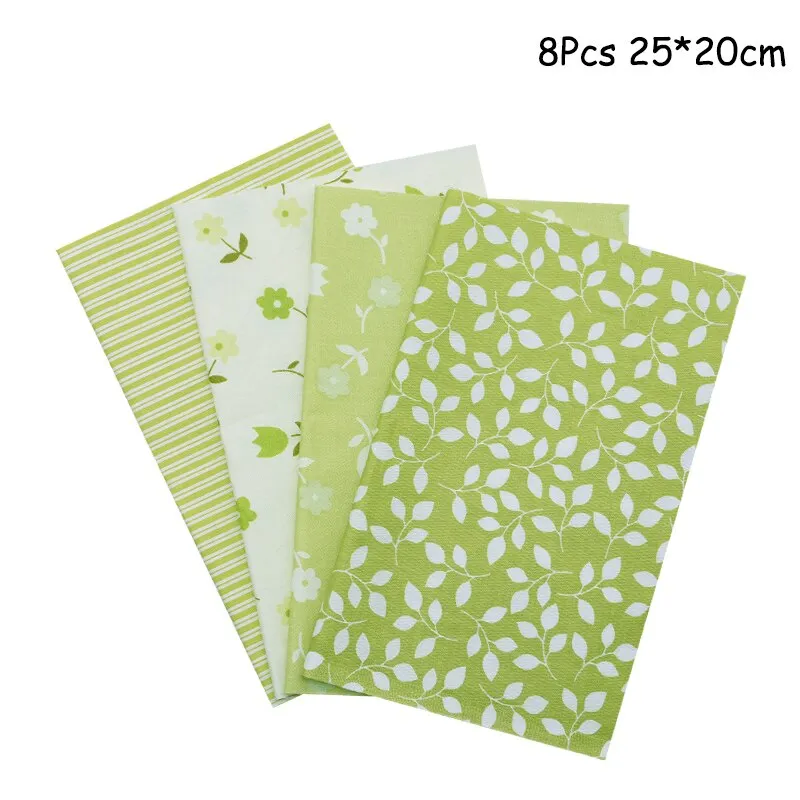 25x25cm and 25x20cm Printed Cotton Fabric Cloth Sewing Quilting Fabrics for Patchwork Needlework DIY Handmade Accessories