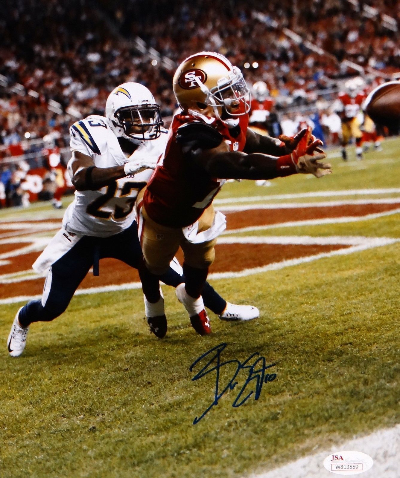 Bruce Ellington Autographed San Francisco 49ers 8x10 Diving Catch Photo Poster painting-JSA Auth